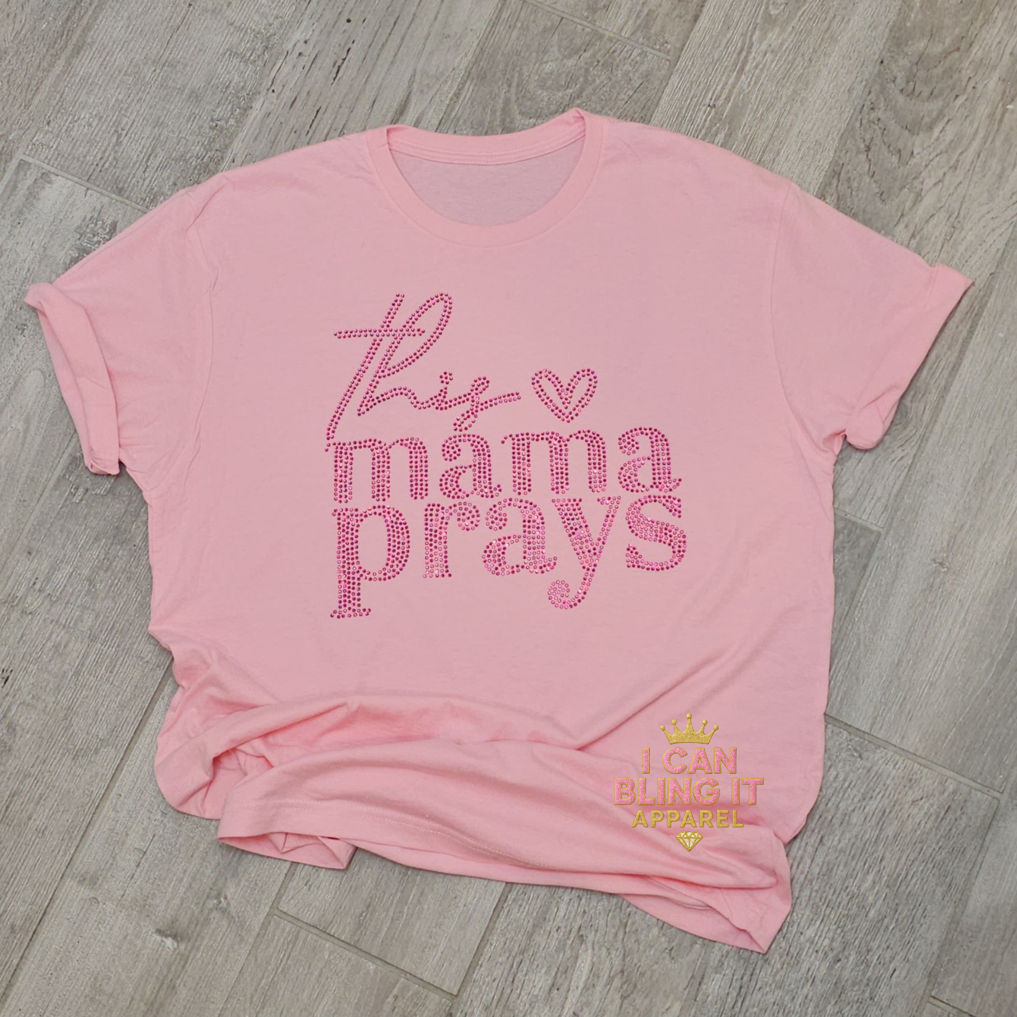 This Mama Prays Bling Tee
