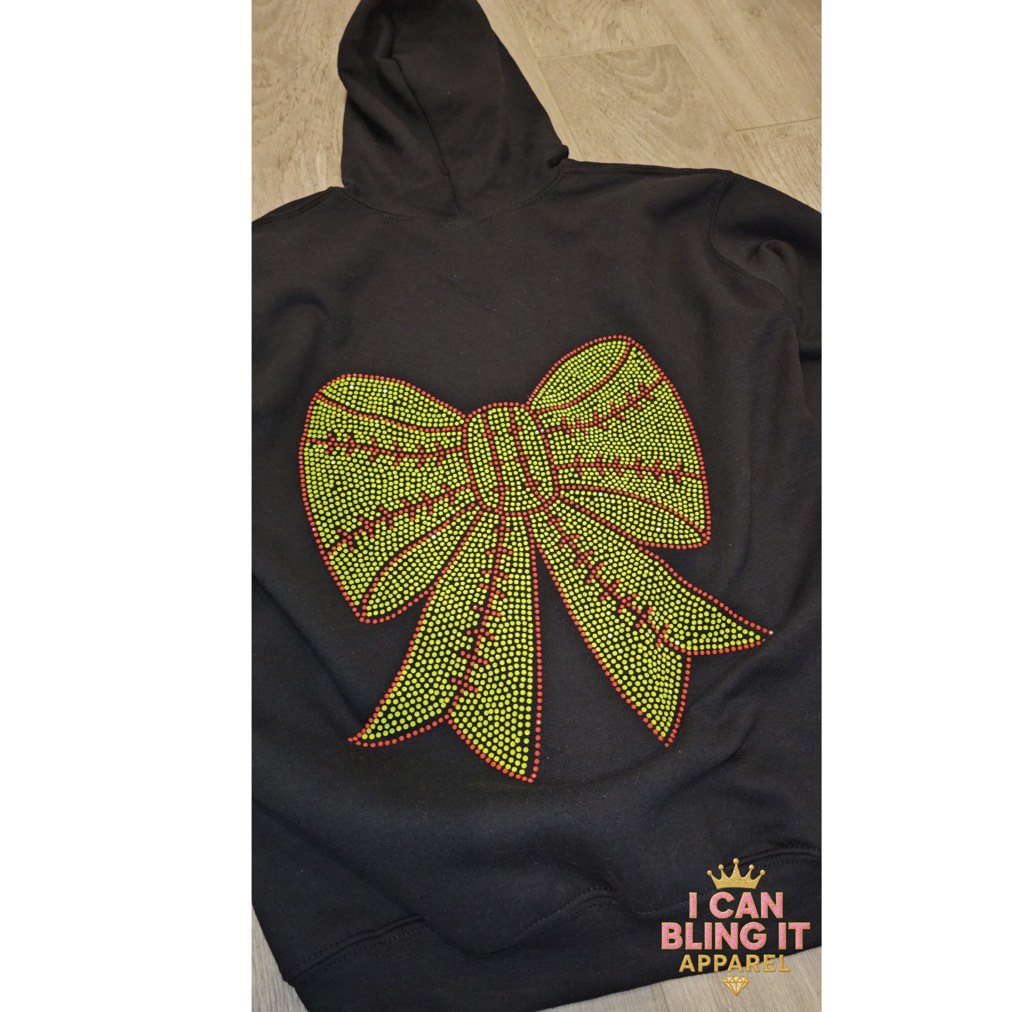Softball Bow Bling Hoodie/Jacket