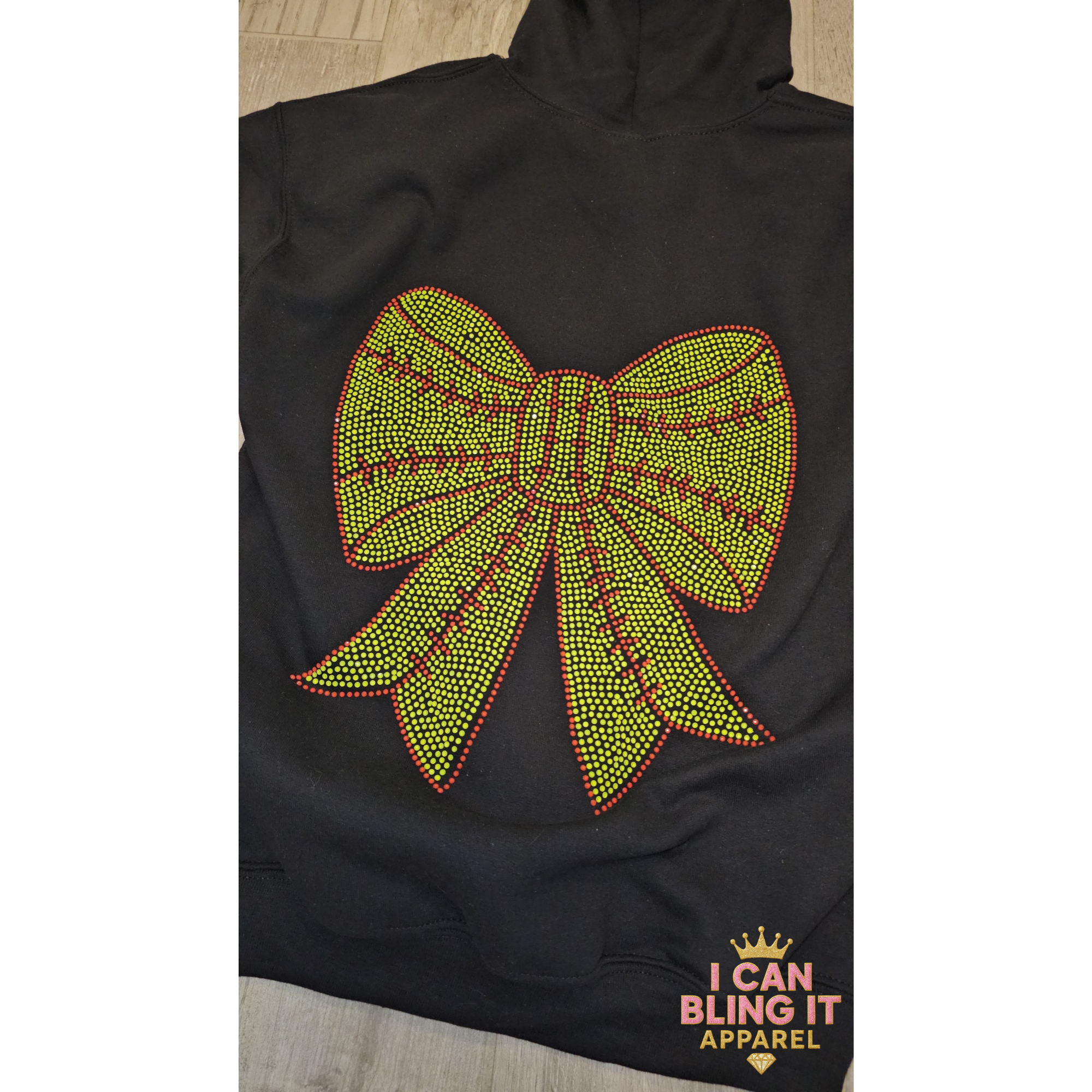 Softball Bow Bling Hoodie/Jacket