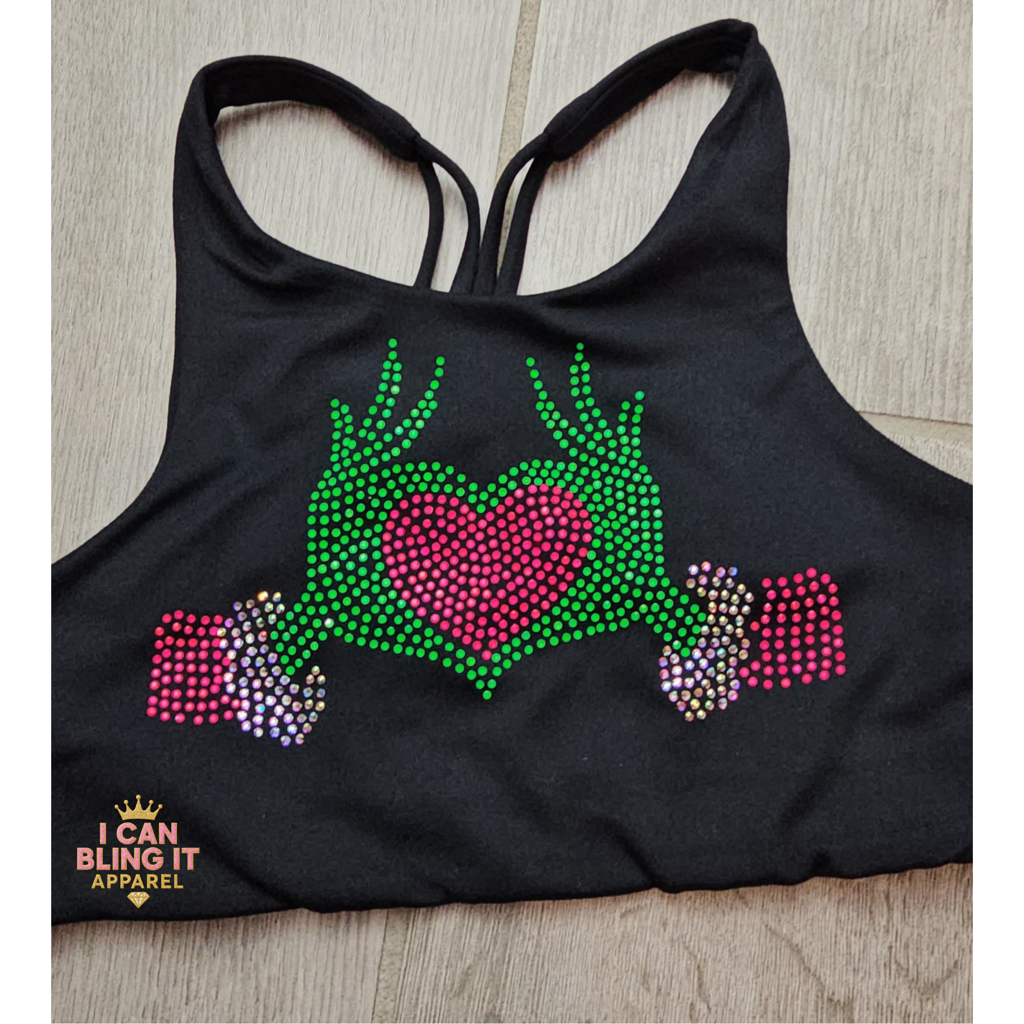 Grinch Bling Sports Bra