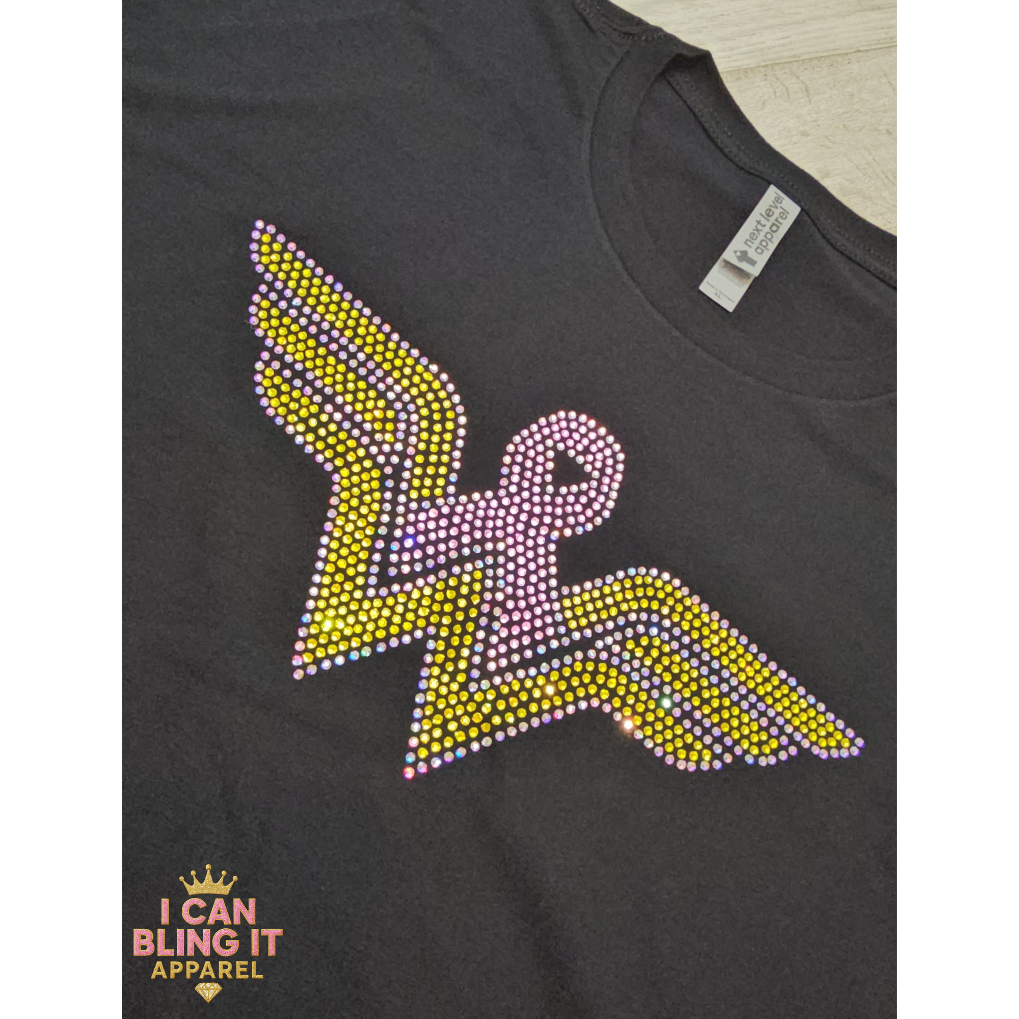Wonder Woman Breast Cancer Awareness Bling Tee